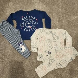 Carter's Baby Girls Puppy Pajama Bundle Sz 12M